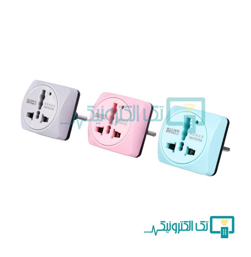 مبدل 3 شاخ به 2 شاخ با محافظ  Biko B88