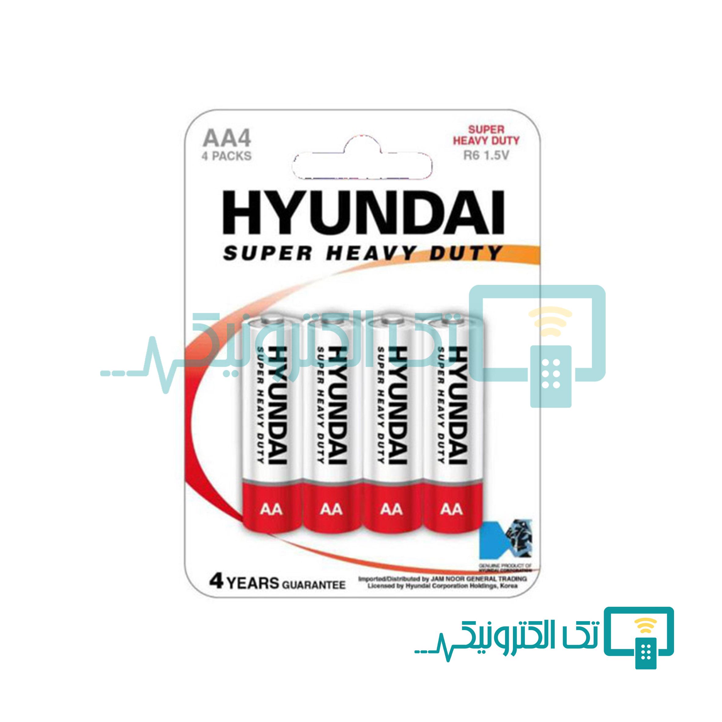 باتری نیم قلمی مدل (R03 1.5V) Super Heavy Duty برند هیوندای Hyundai